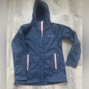 Vineyard Vines Martha’s Vineyard Navy and Pink Hooded Rain Jacket size XS